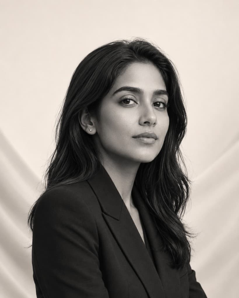 Warm monochrome portrait representing The Consultant persona.
